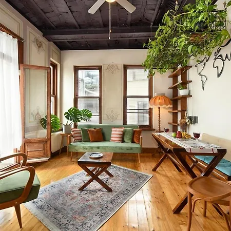 Historical Flat Unique Terrace Ac In Beyoglu Galata Stambuł