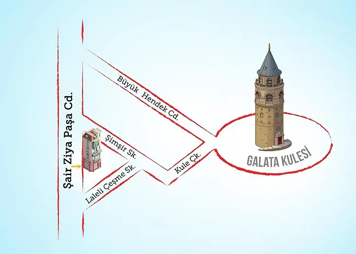 Historical Flat Unique Terrace Ac In Beyoglu Galata