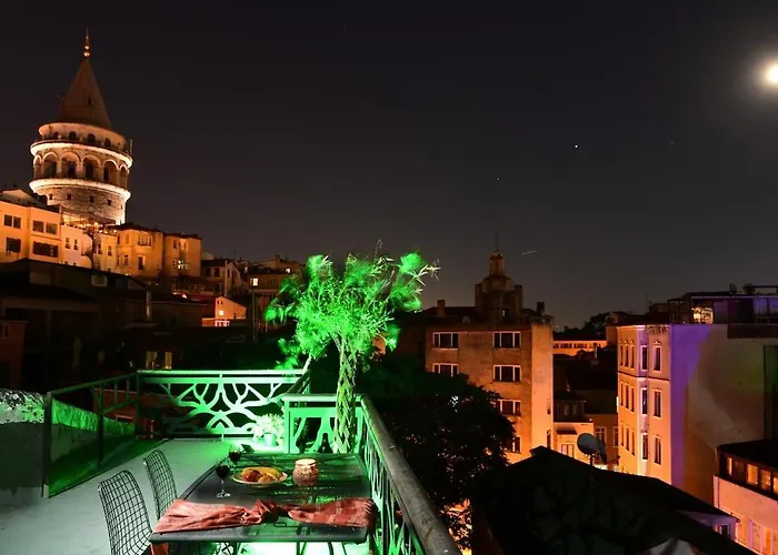 Historical Flat Unique Terrace Ac In Beyoglu Galata * 伊斯坦布尔